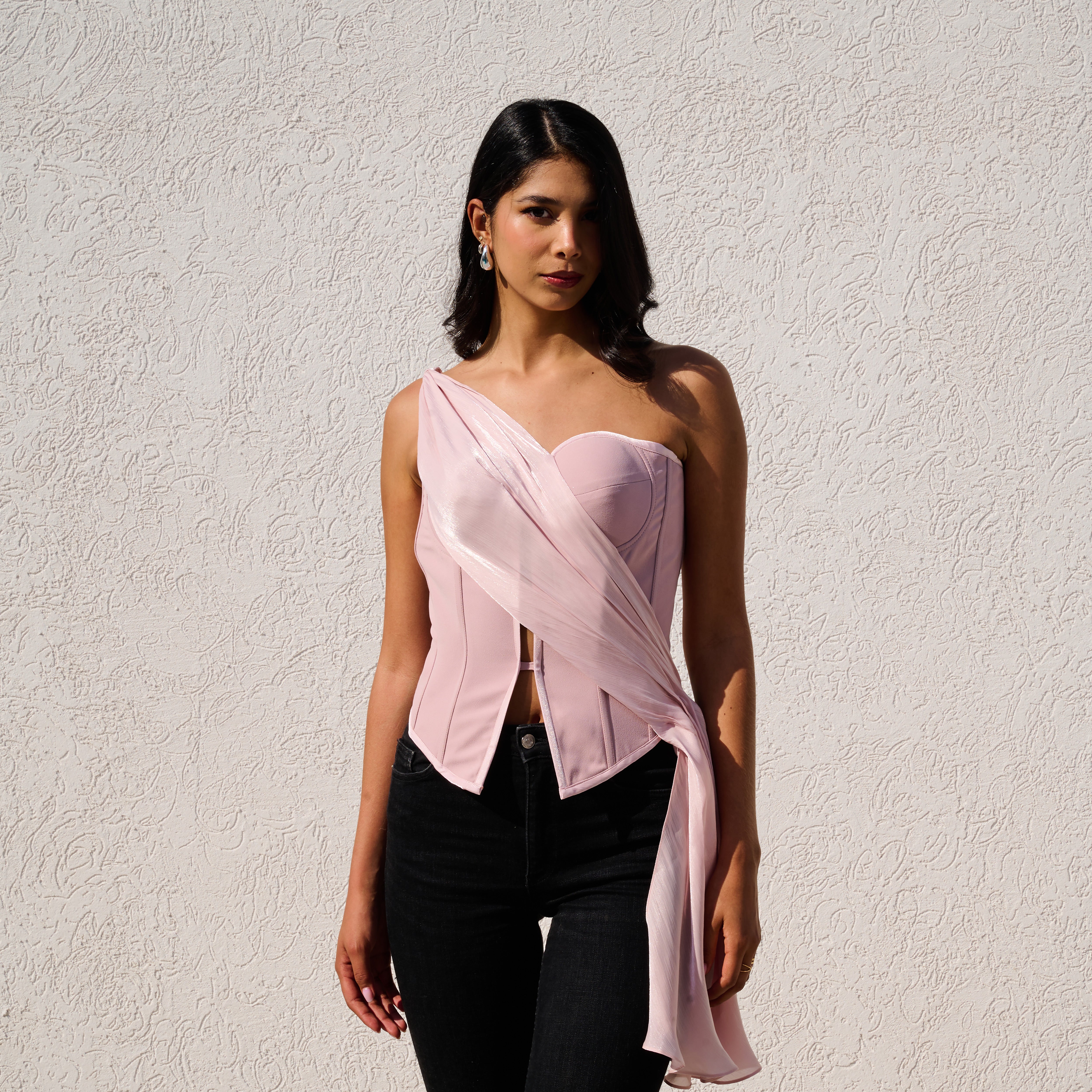 Panarea Corset Top with Side Draping