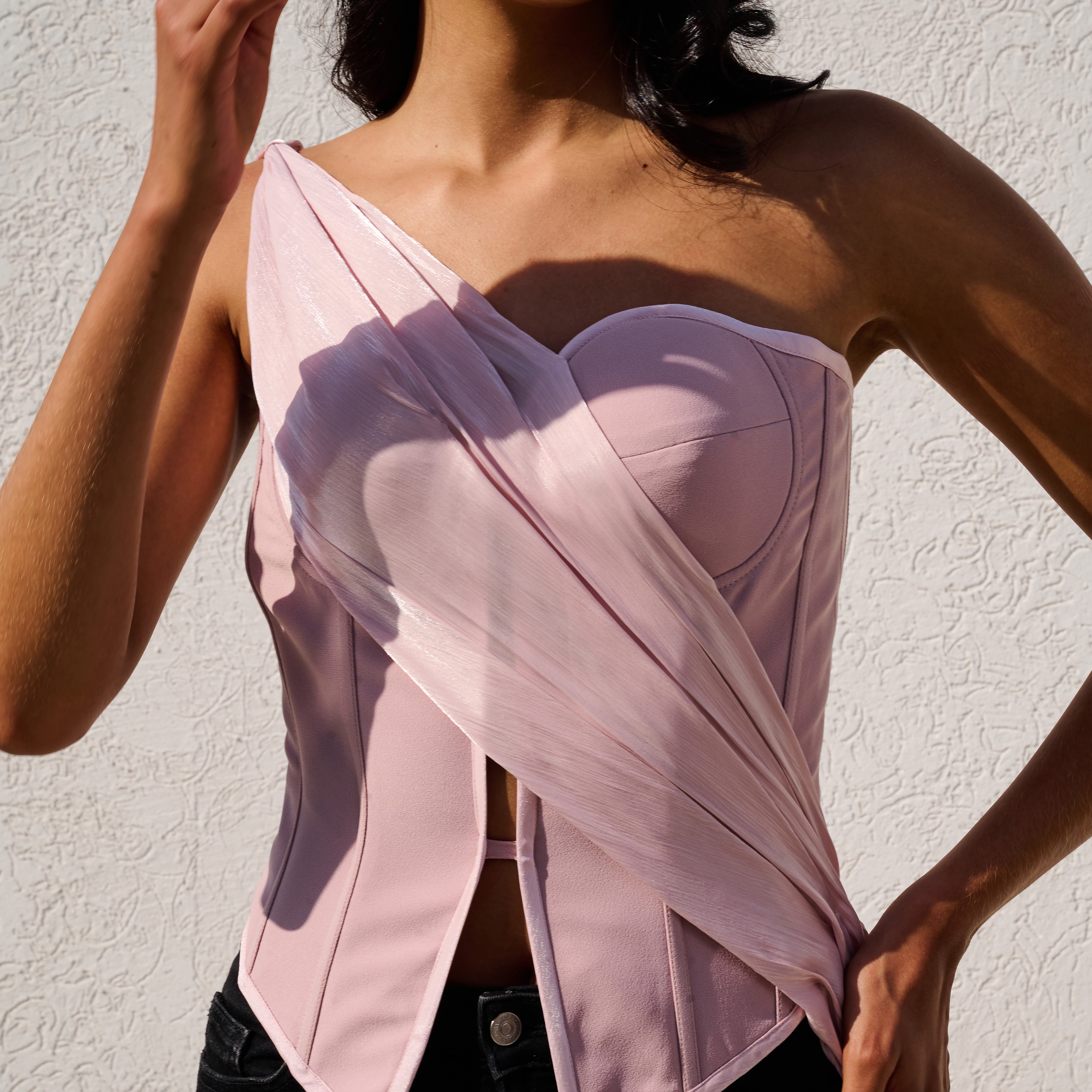 Panarea Corset Top with Side Draping