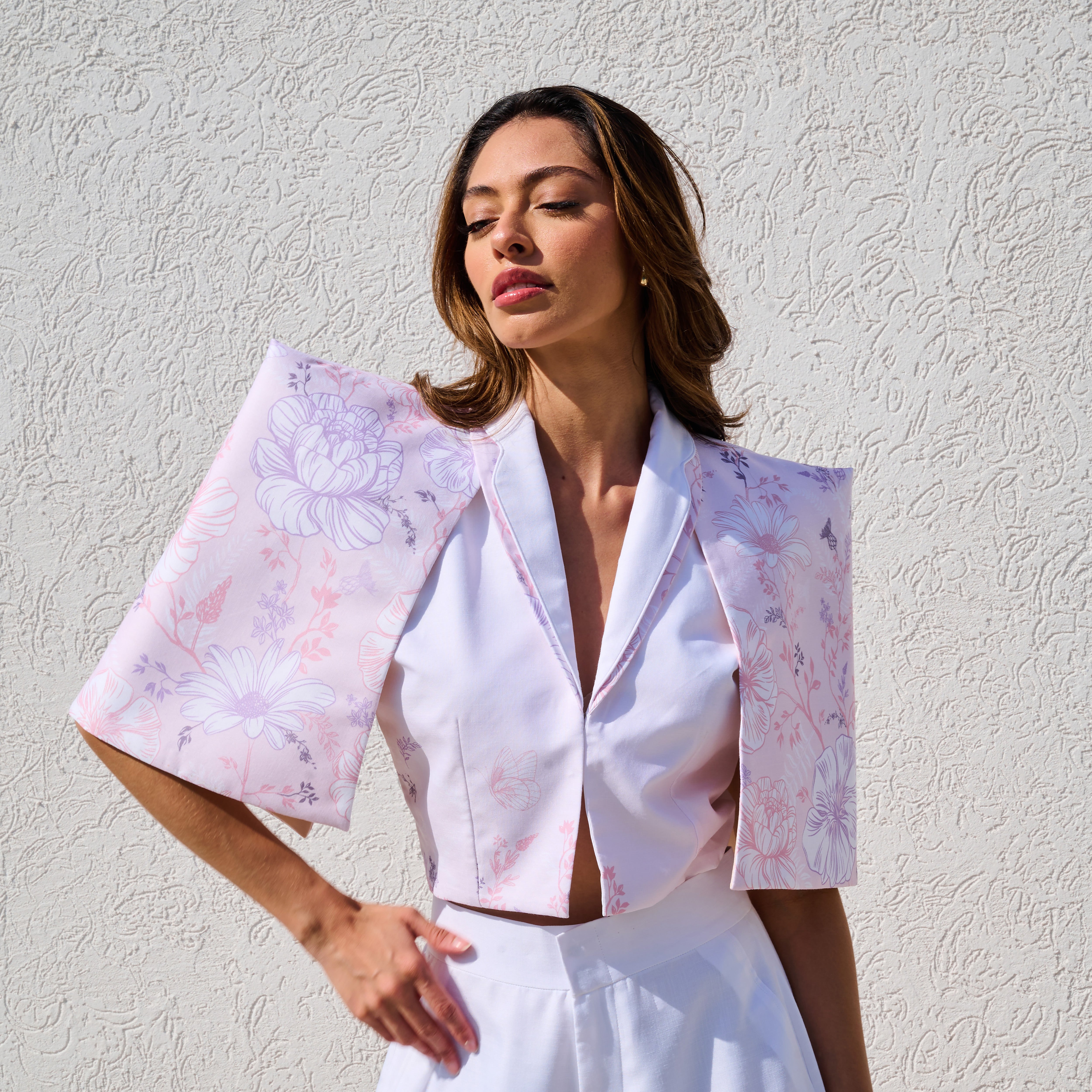 Corsica Printed Cape Jacket