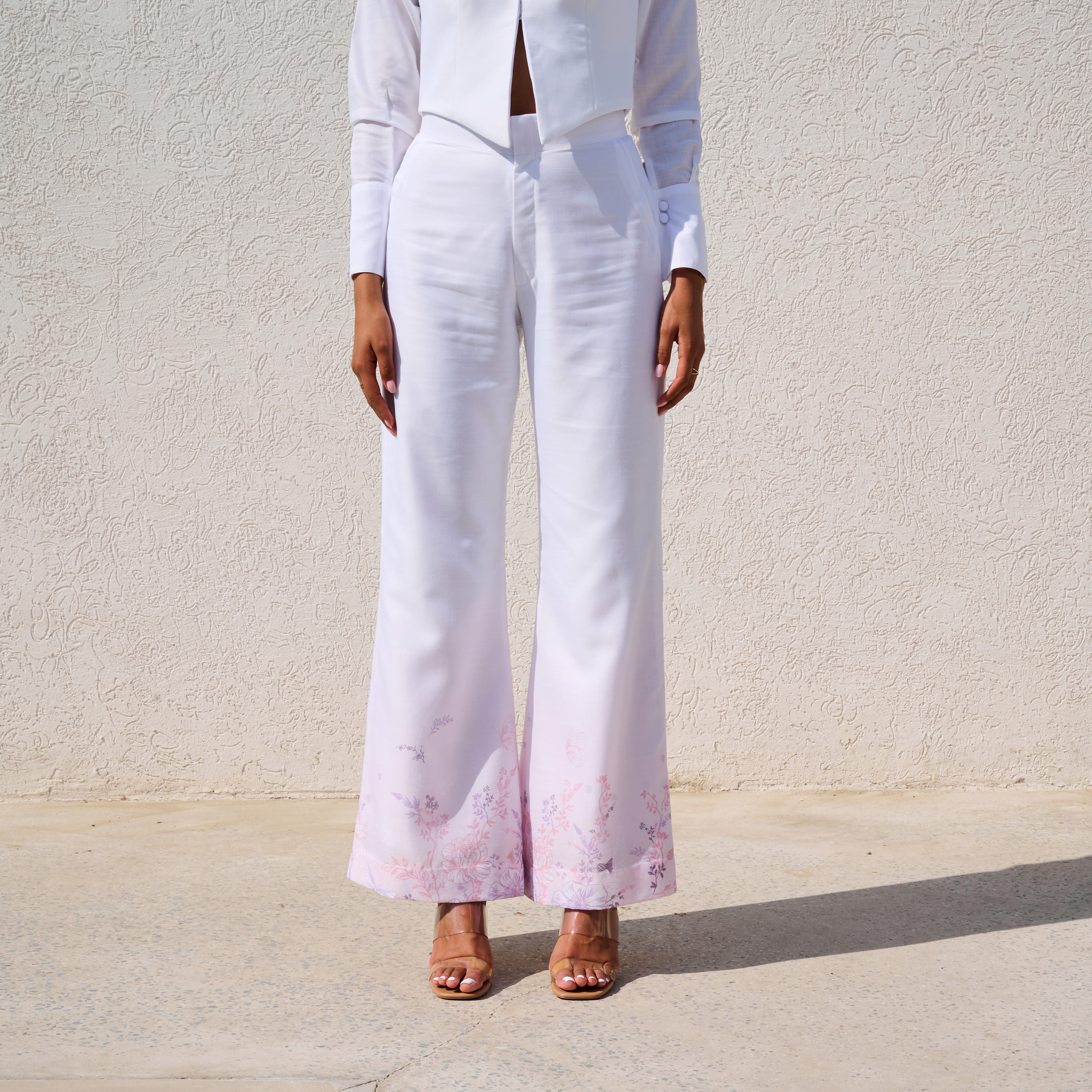 Kos Printed Linen Pants