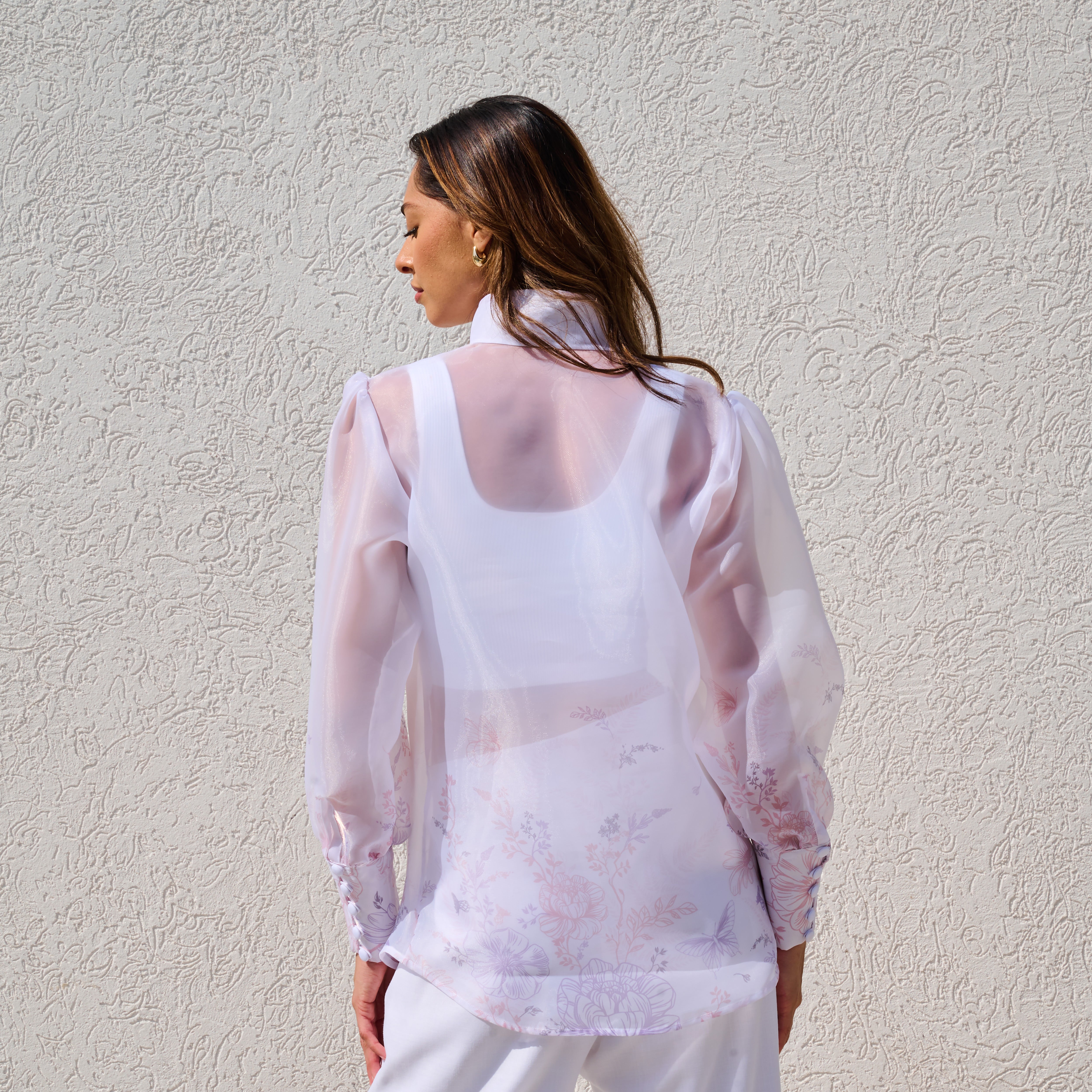 Senja Organza Printed Shirt