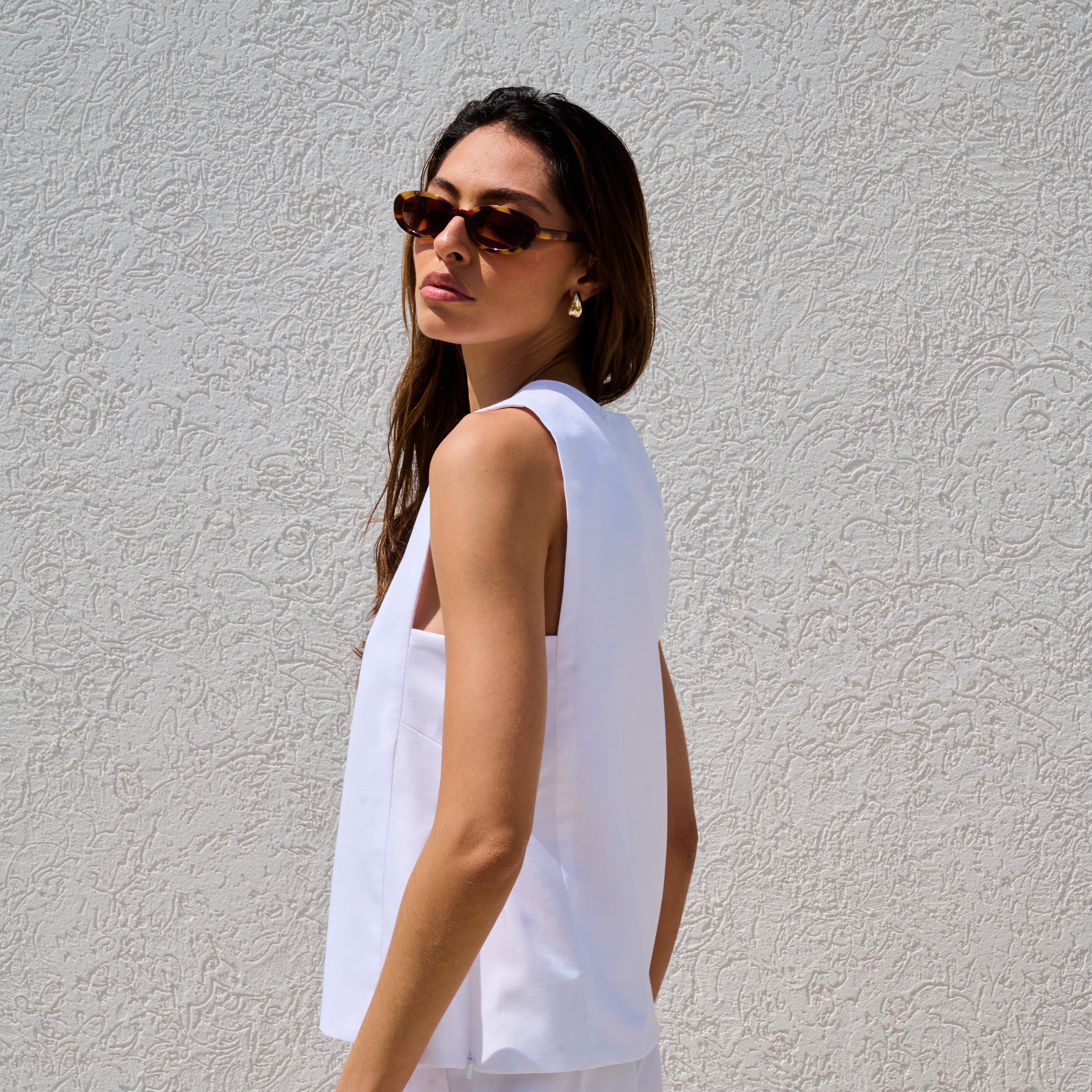 Corfu White Linen Co-ord Set