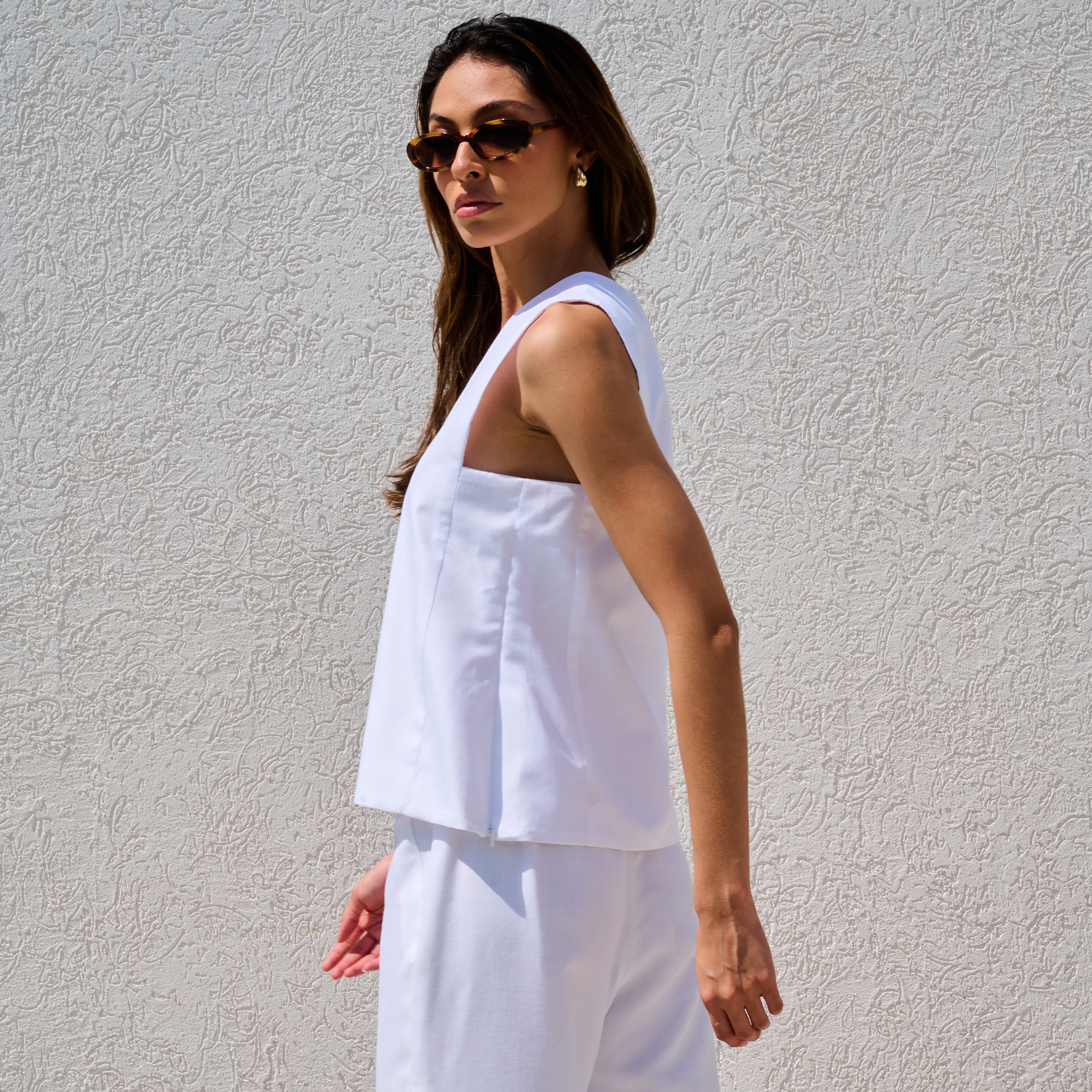Corfu Linen Top