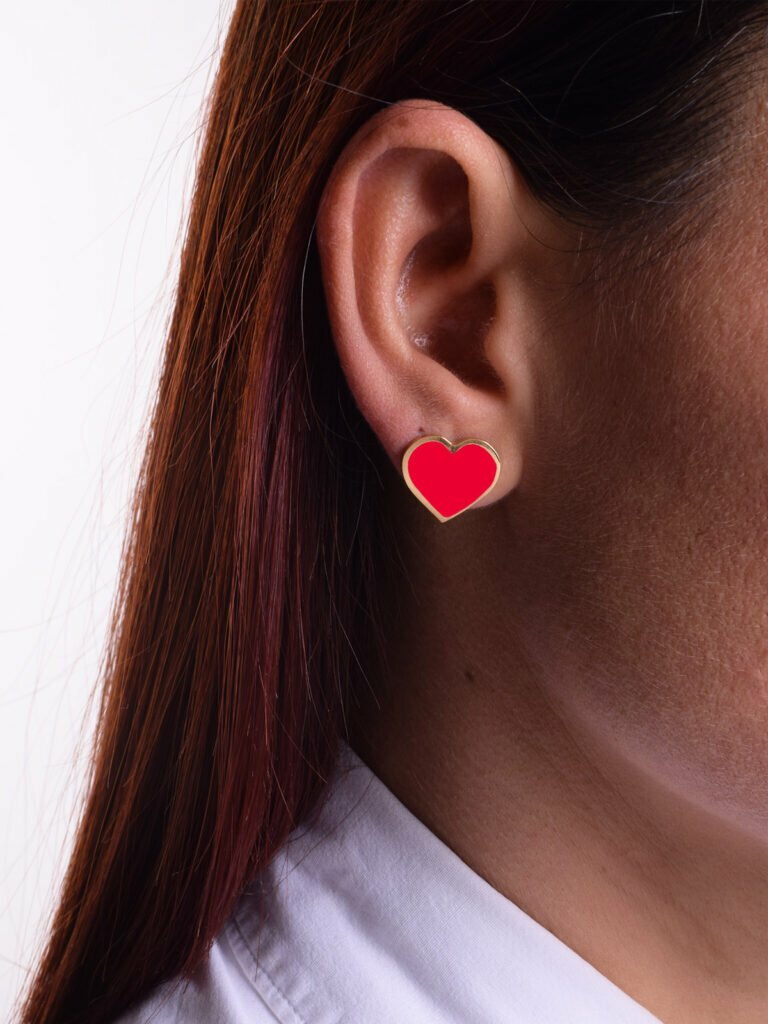 Mini Heart Earplug Earrings