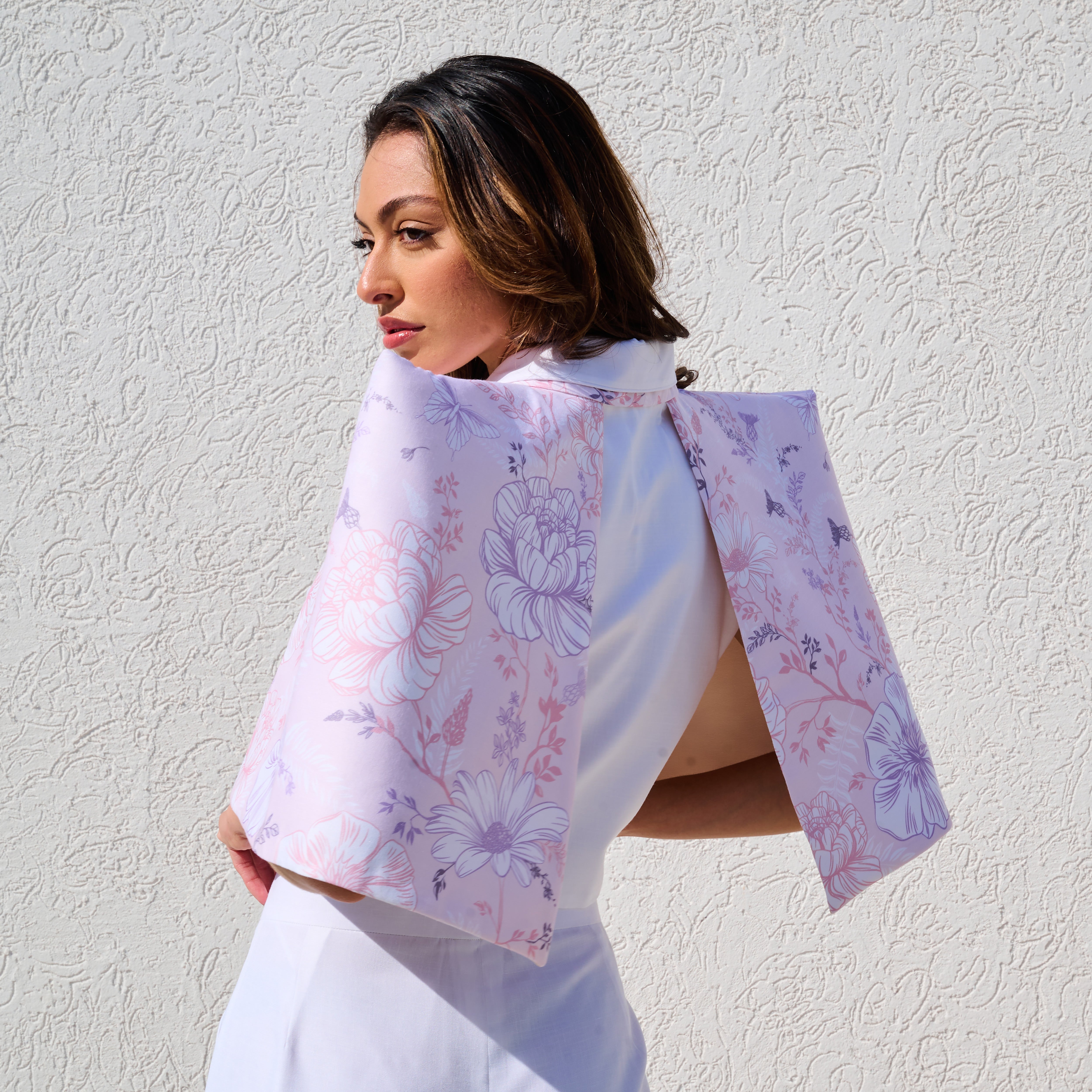 Corsica Printed Cape Jacket