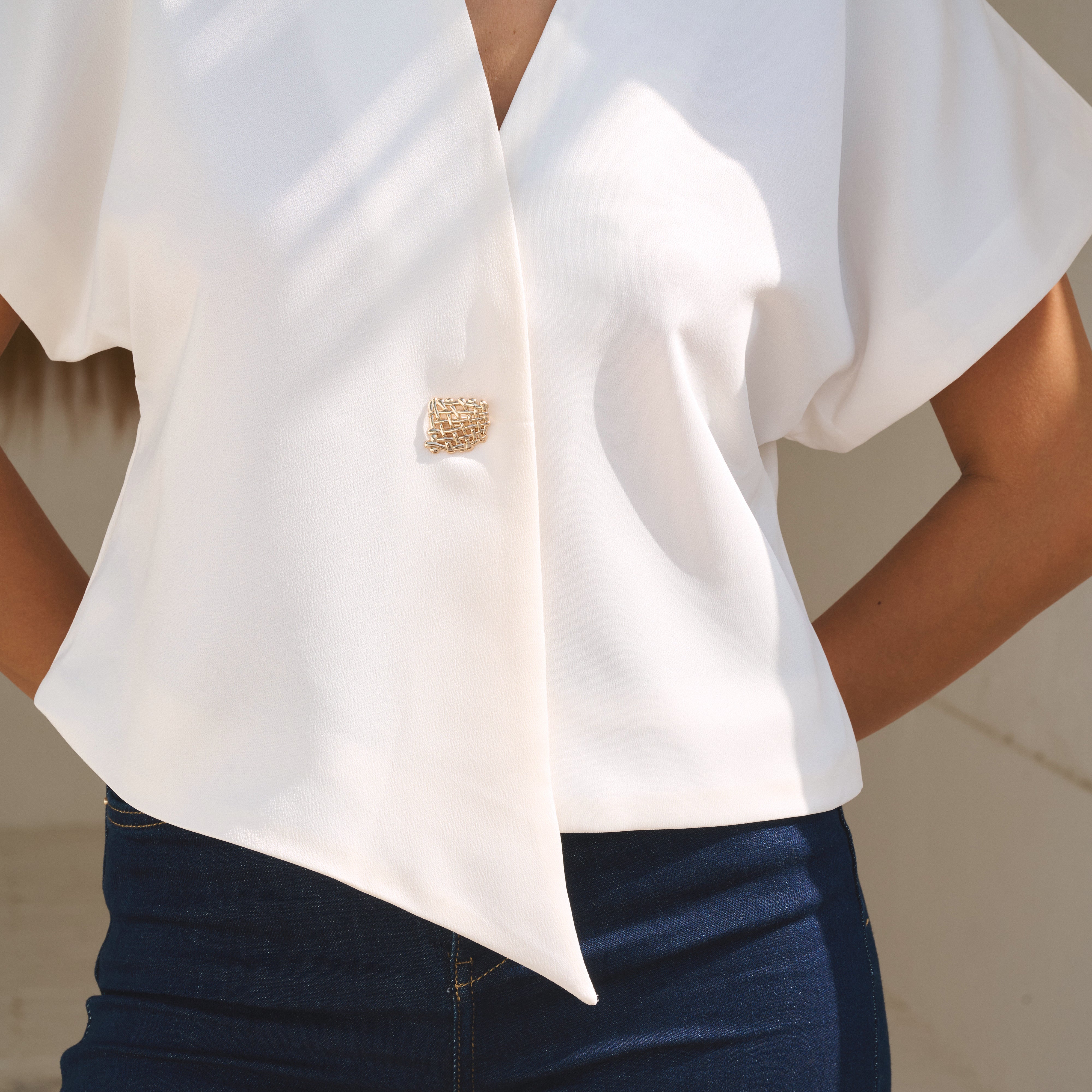 Tyche Asymmetrical Top - White