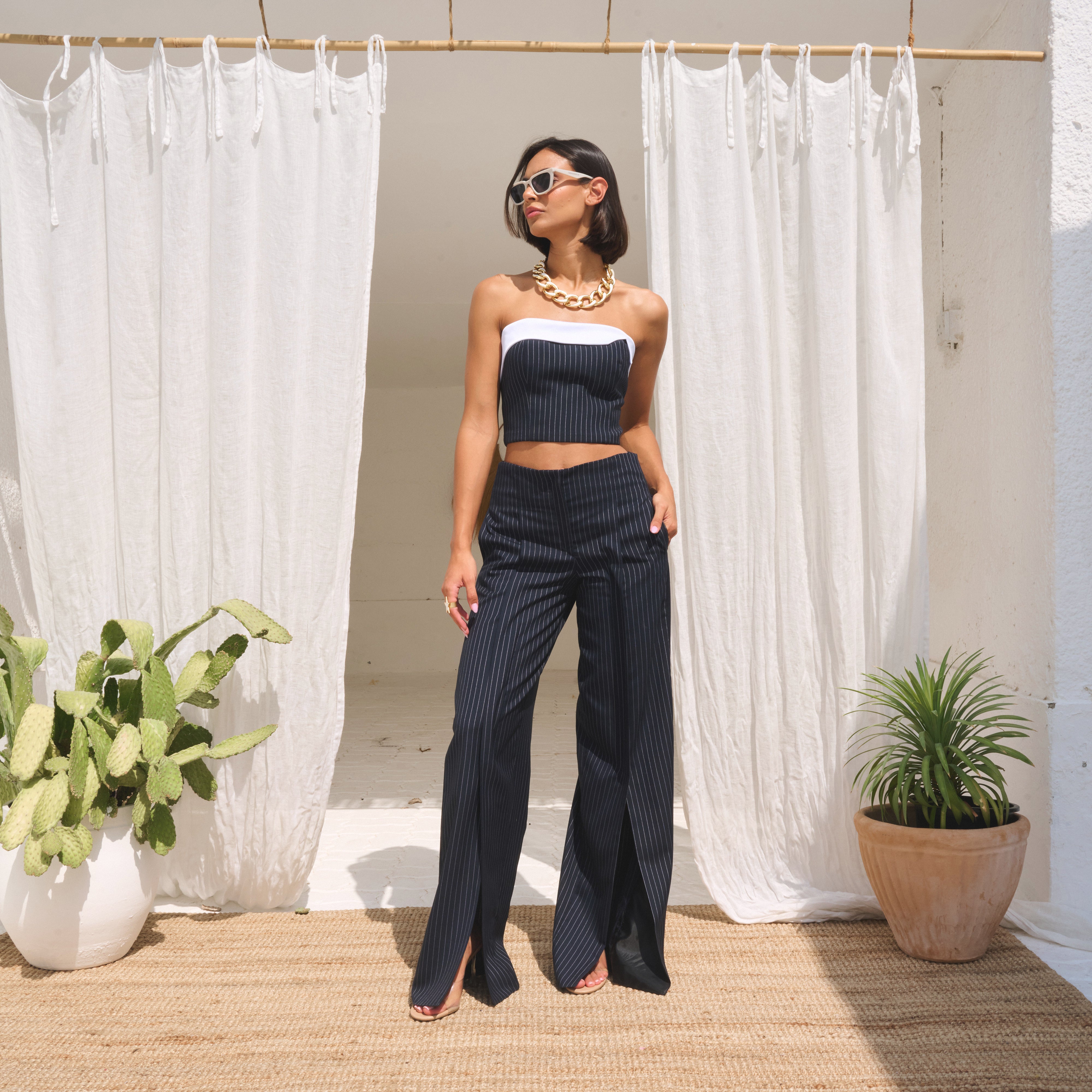 Themis Crop Top & Pants Set