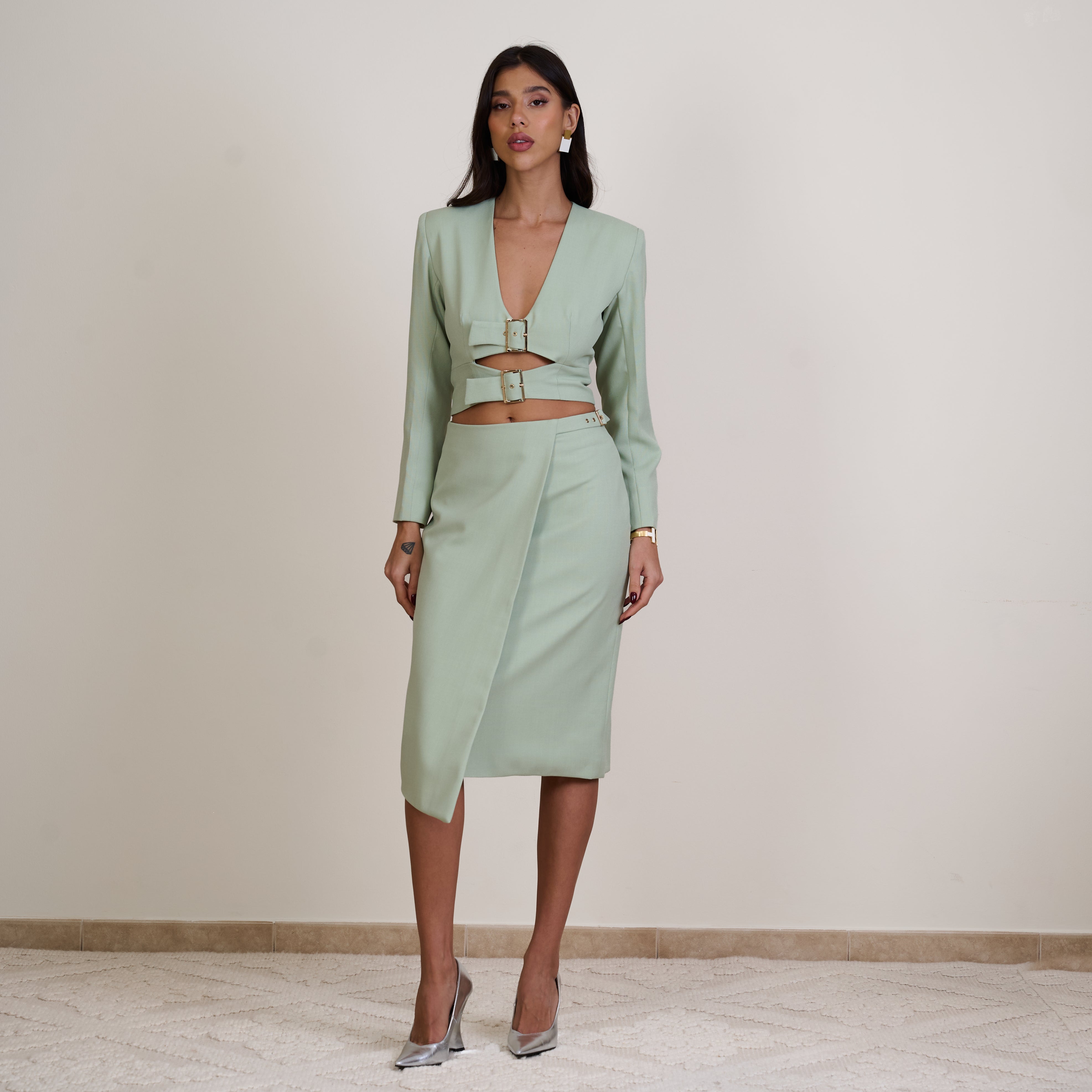 Sienna Set - Crop Top & Asymmetrical  Skirt