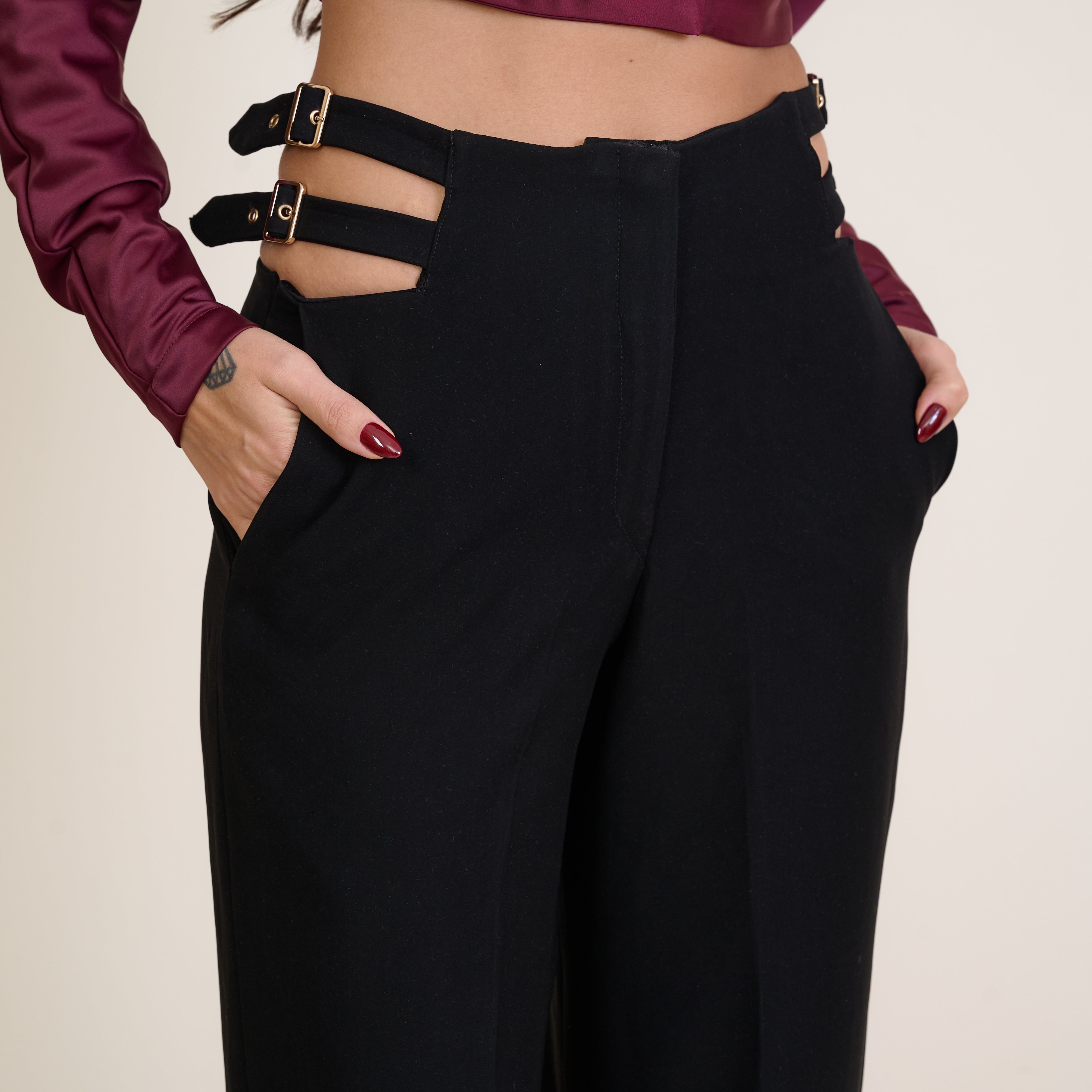 Bold Cut Out Trousers