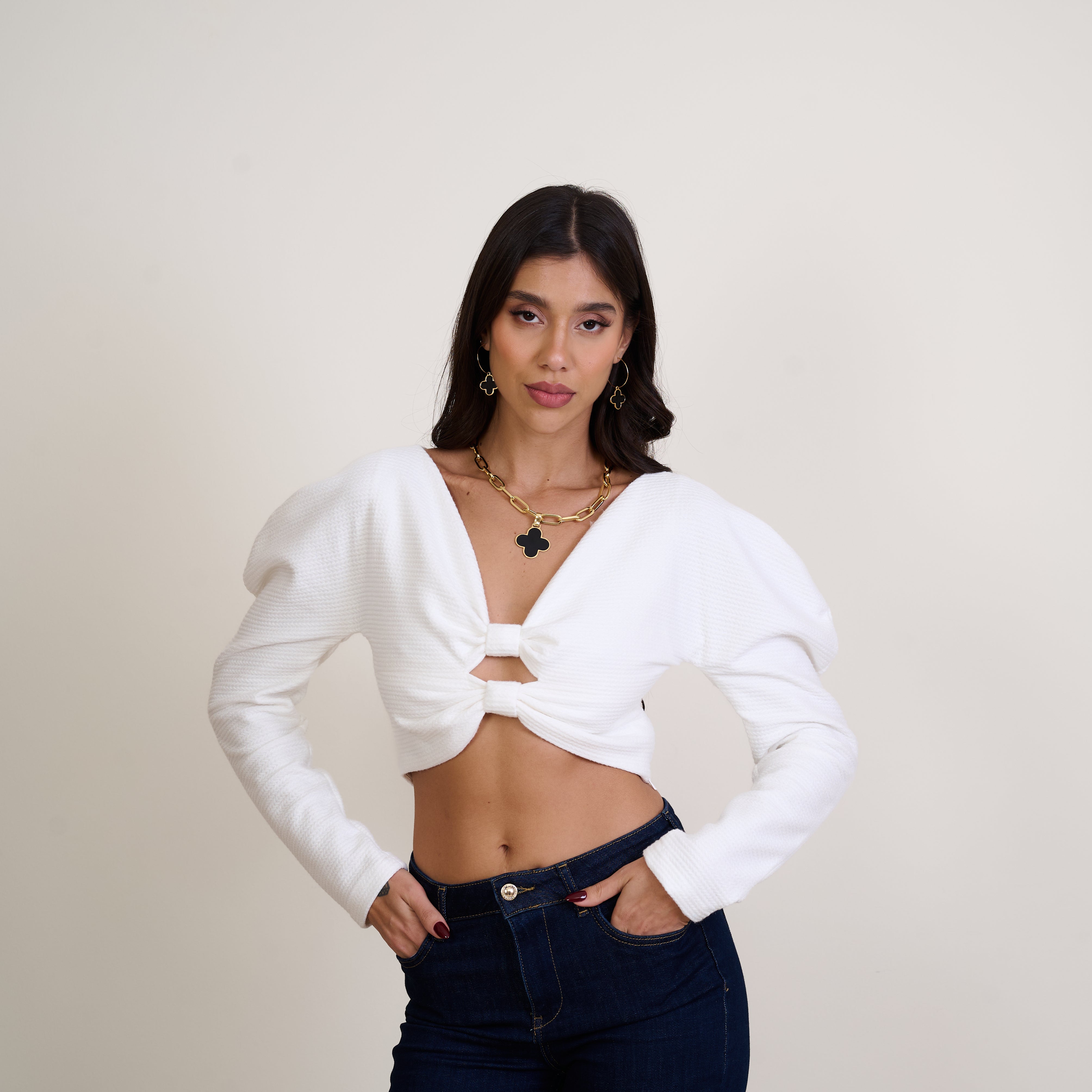 Ivy Off Shoulder Crop Top