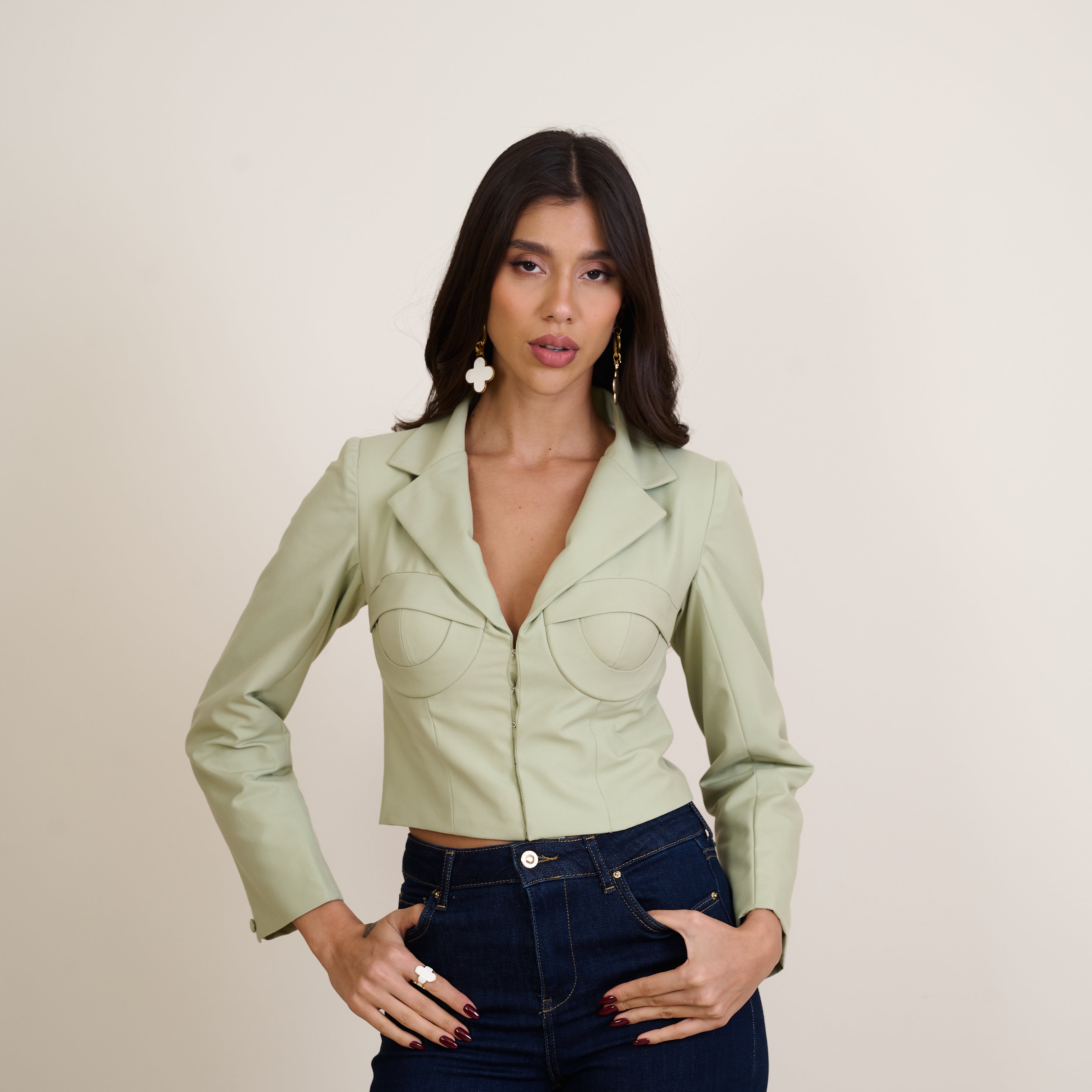 Alaya Corset Blazer Top