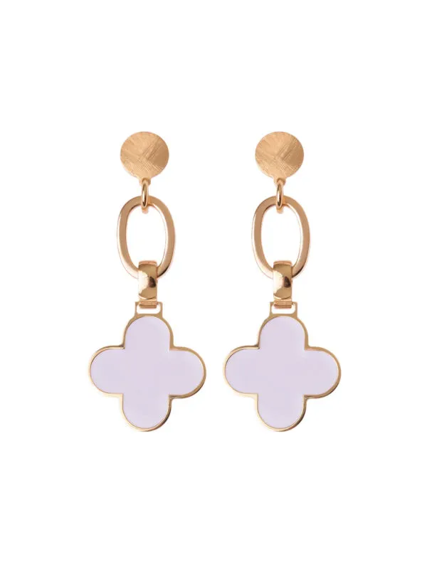 Four Leaf Clover Pendant Earrings