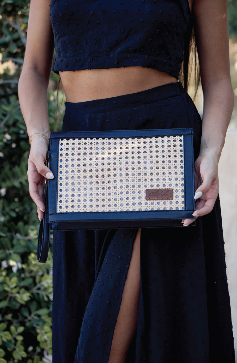 Dubai Rattan Clutch